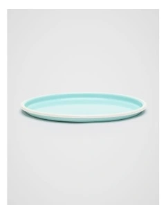 Loretta Enamel Serving Platter in Skyway