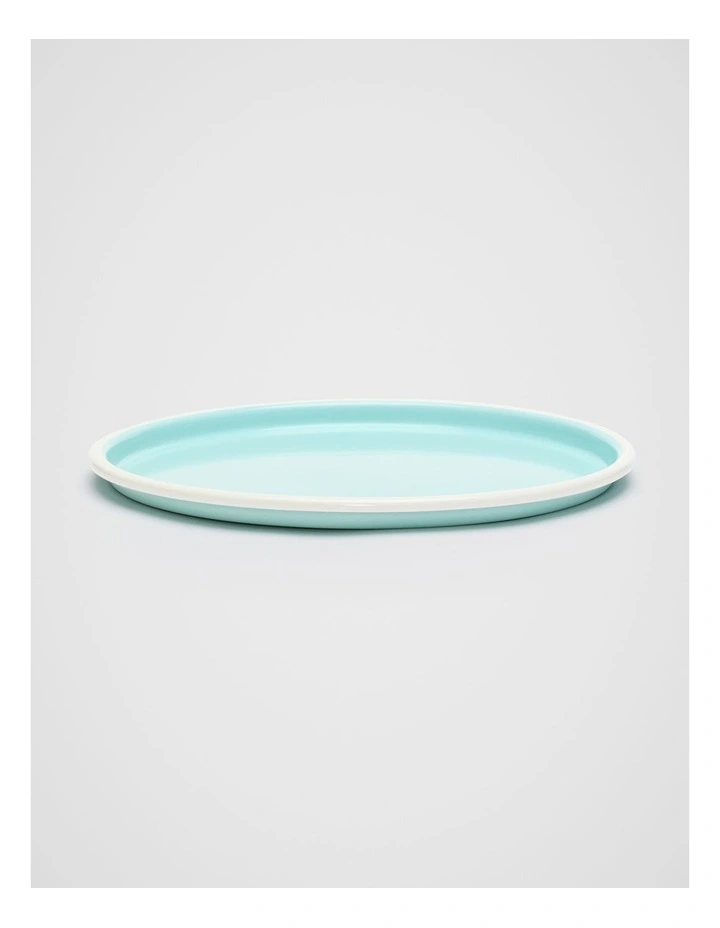 Loretta Enamel Serving Platter in Skyway image 1
