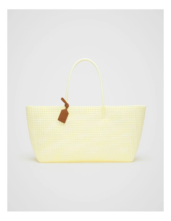 Woven Market Bag in Lemongrass image 1