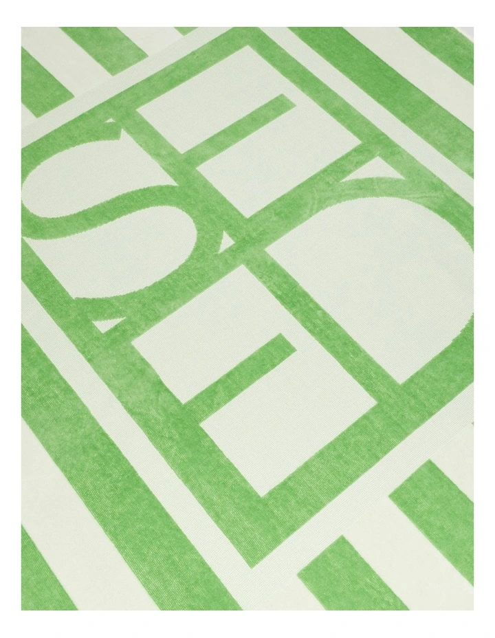 Resort Logo Beach Towel in Green Apple image 2