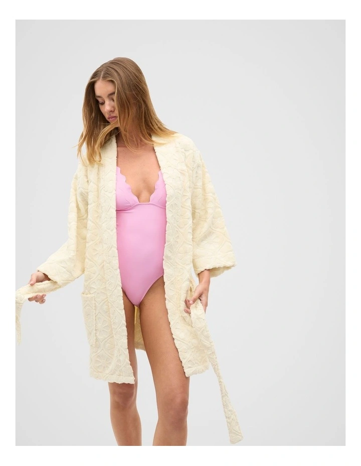 Flower Pool Robe in Butter Cream image 4