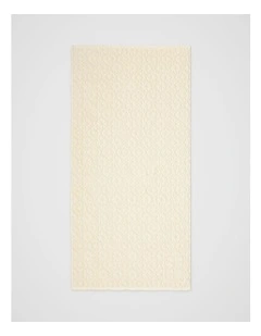 Flower Beach Towel in Butter Cream