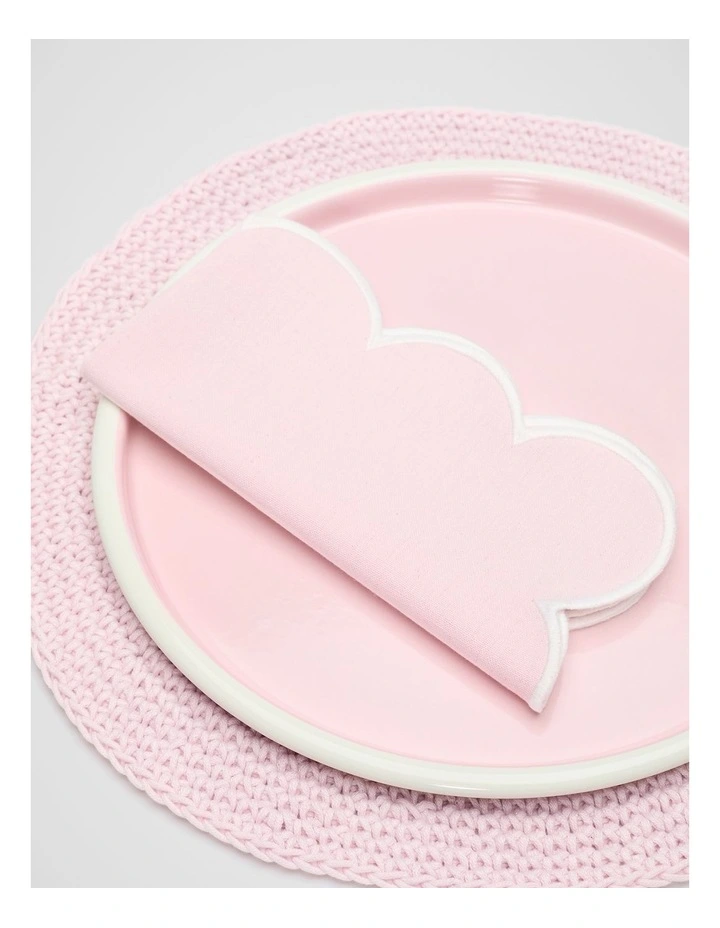 Alyra Scallop Napkin Set of 4 in Fairy Floss image 1