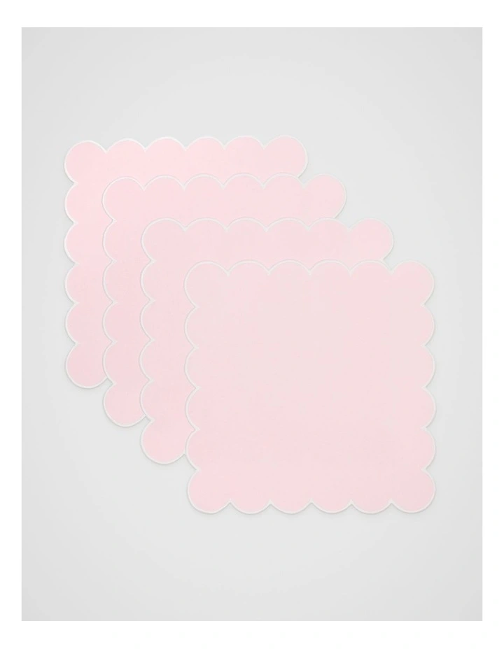 Alyra Scallop Napkin Set of 4 in Fairy Floss image 2