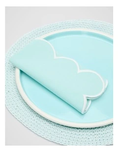Alyra Scallop Napkin Set of 4 in Skyway