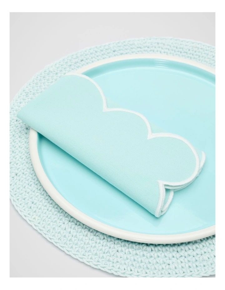 Alyra Scallop Napkin Set of 4 in Skyway image 1