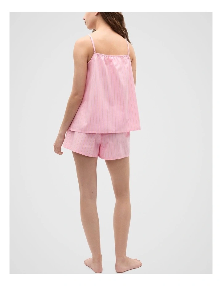 Stripe Cami And Short Pyjama Set in Fairy Floss image 2
