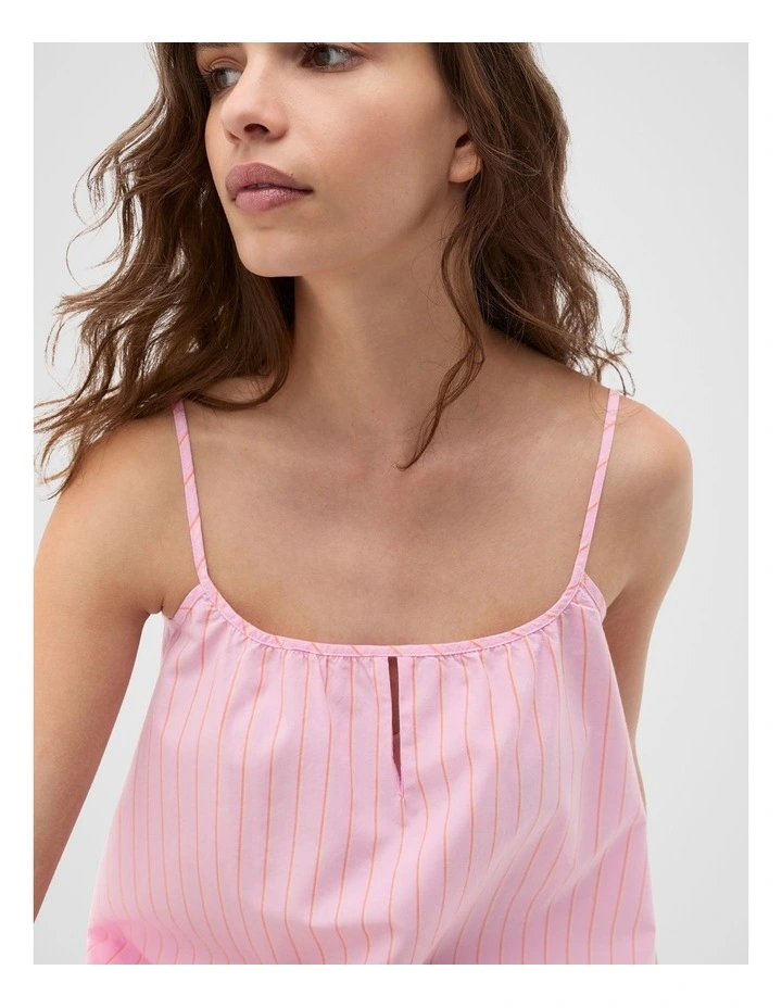 Stripe Cami And Short Pyjama Set in Fairy Floss image 4