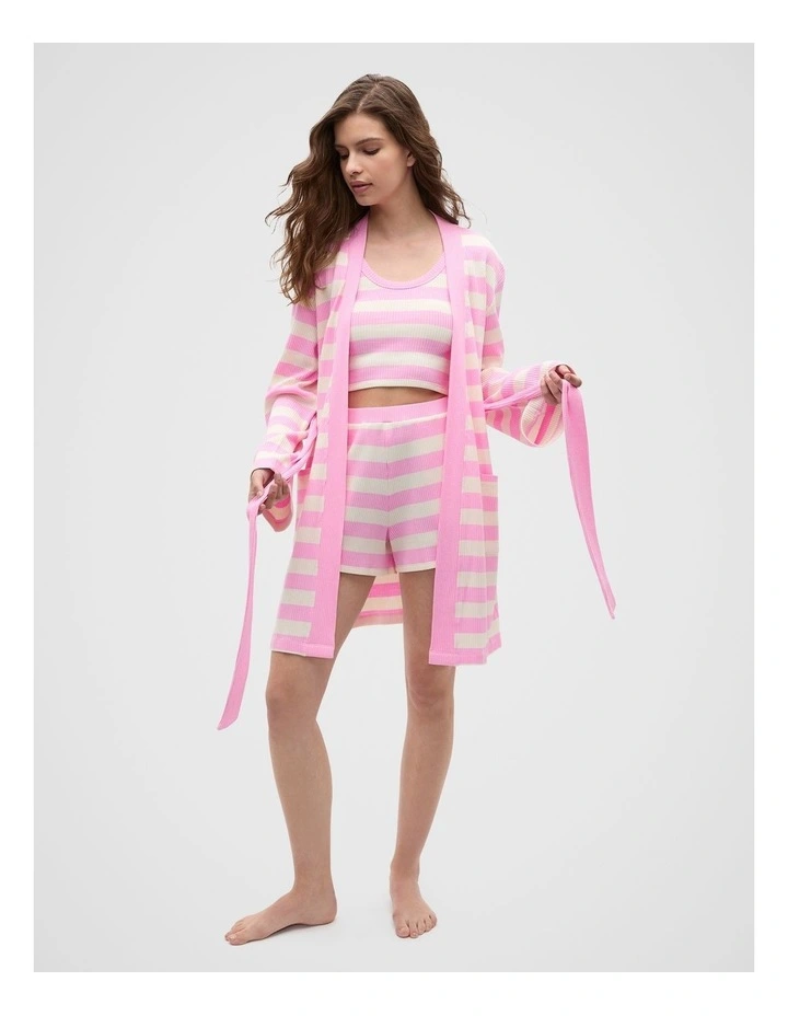 Stripe Crop and Short PJ Set in Fairy Floss image 4