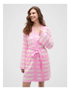Stripe Robe in Fairy Floss