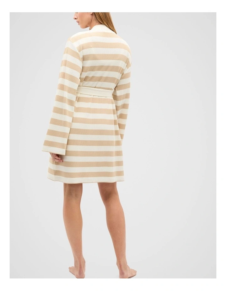 Stripe Robe in Ecru image 2