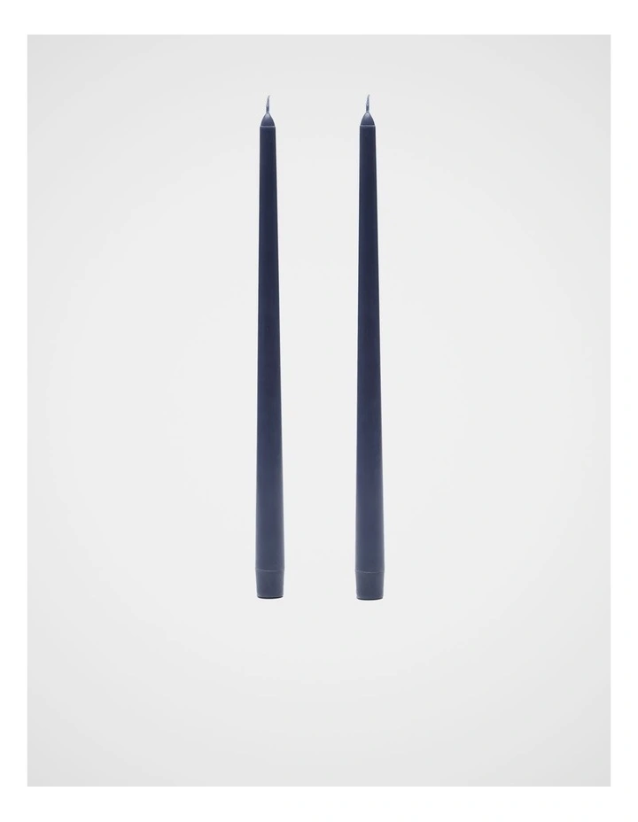 Tall Taper Candle Set of 2 in Vintage Indigo image 1