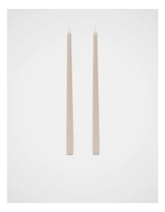 Tall Taper Candle Set of 2 in Eggshell