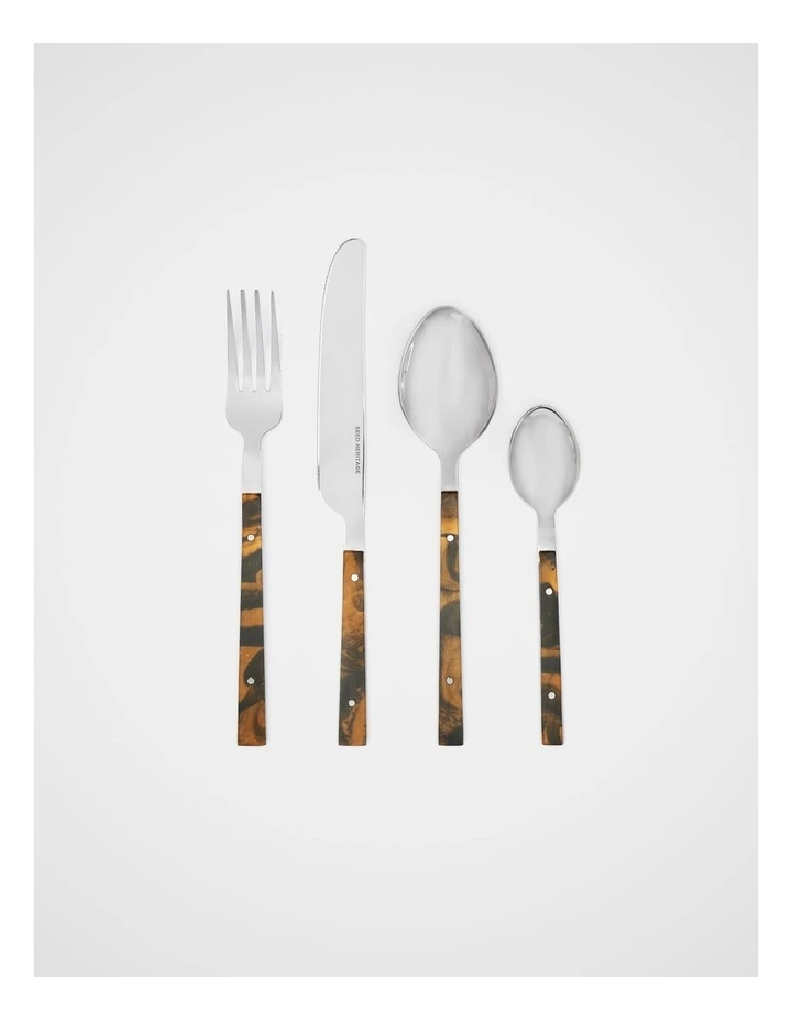 Remi Cutlery Set of 16 in Tort image 1