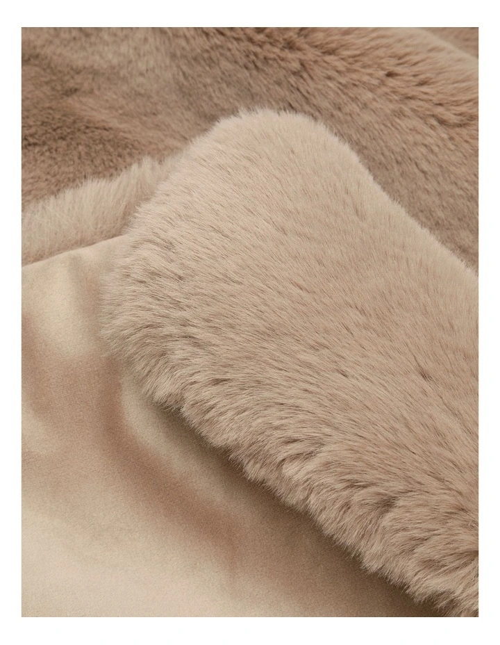 Fur Throw in Sandstone image 2