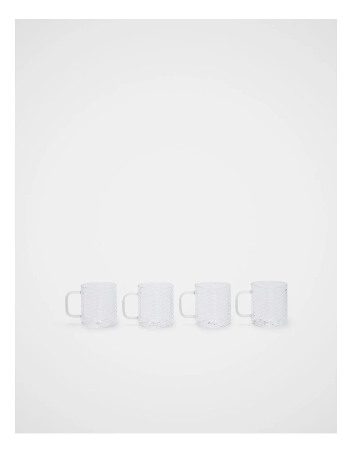 Aurora Glass Mug Set of 4 in White image 1