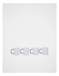 Aurora Glass Mug Set of 4 in Slate