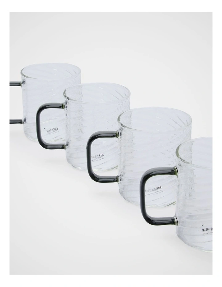 Aurora Glass Mug Set of 4 in Slate image 2