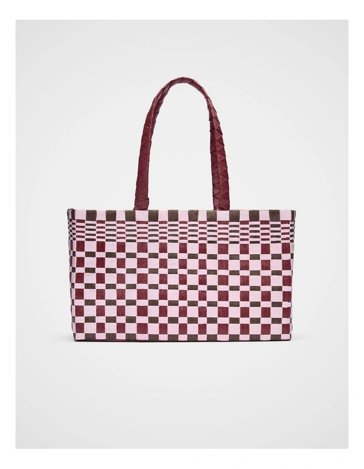 Paper Woven Market Bag in Blossom image 1