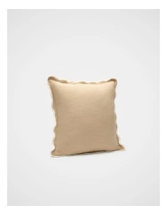 Piped Edge Cushion in Cashew Cream