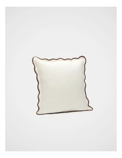 Piped Edge Cushion in Meringue
