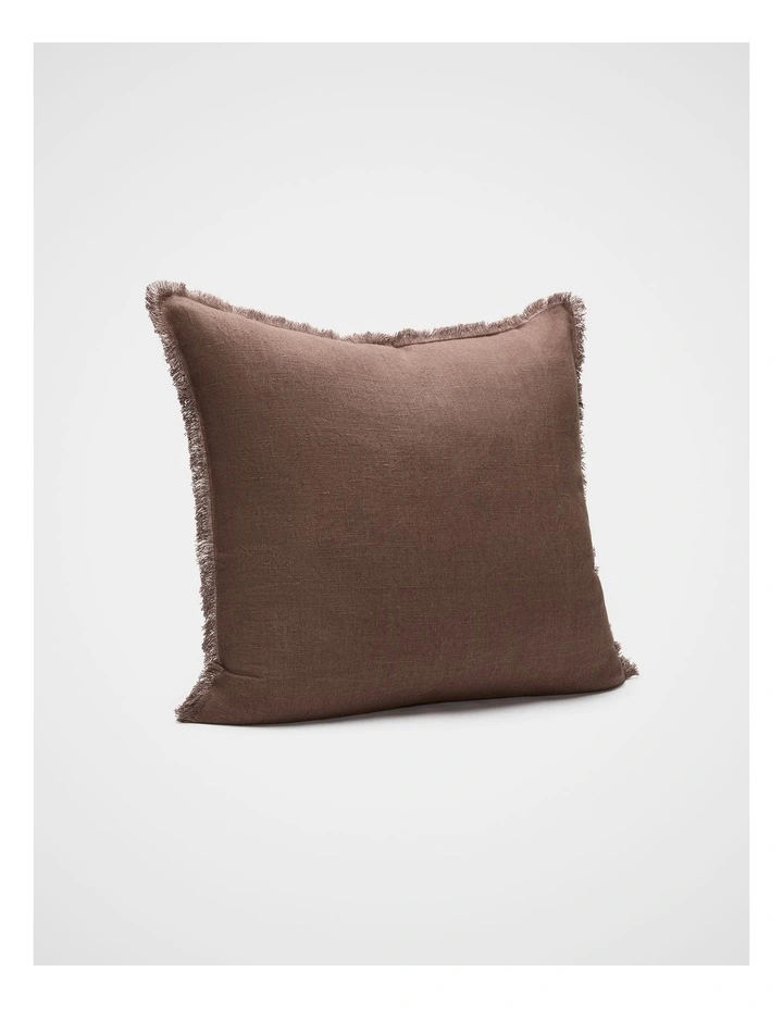 Square Fringed Cushion in Chestnut image 1