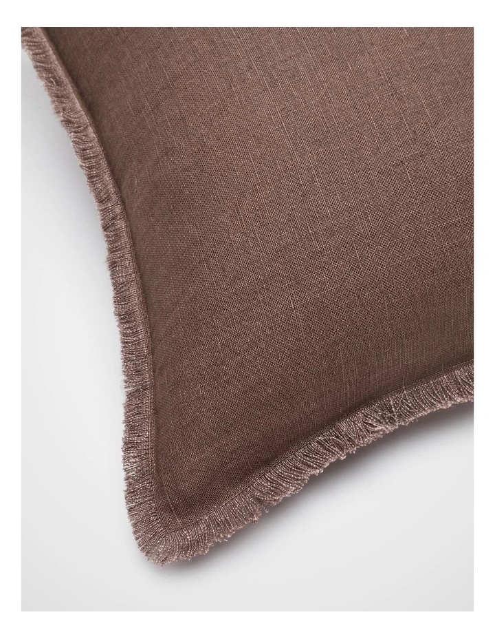 Square Fringed Cushion in Chestnut image 2