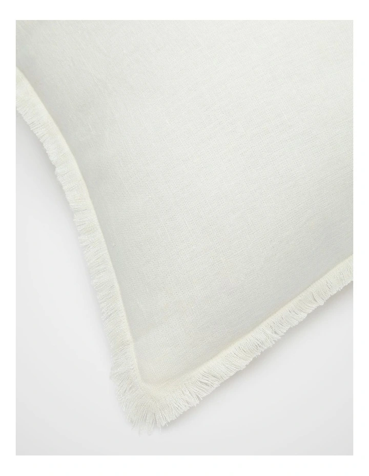 Square Fringed Cushion in Meringue image 2
