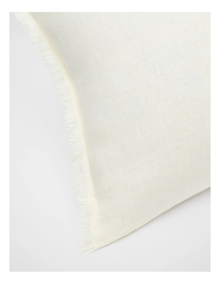 Rectangular Fringed Cushion in Meringue image 2