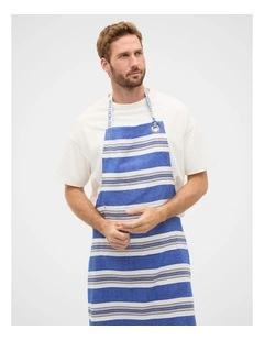 Luca Adult Apron in Sapphire Blue