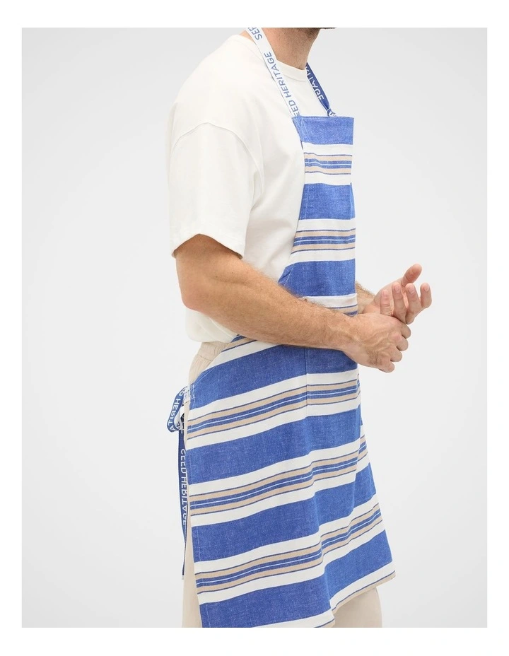 Luca Adult Apron in Sapphire Blue image 2