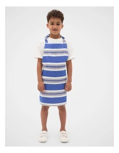 Luca Child Apron in Sapphire Blue