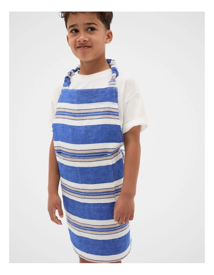 Luca Child Apron in Sapphire Blue image 2