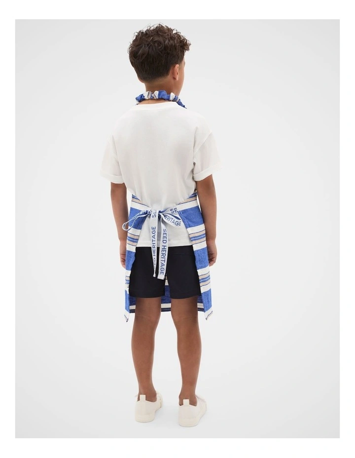 Luca Child Apron in Sapphire Blue image 3