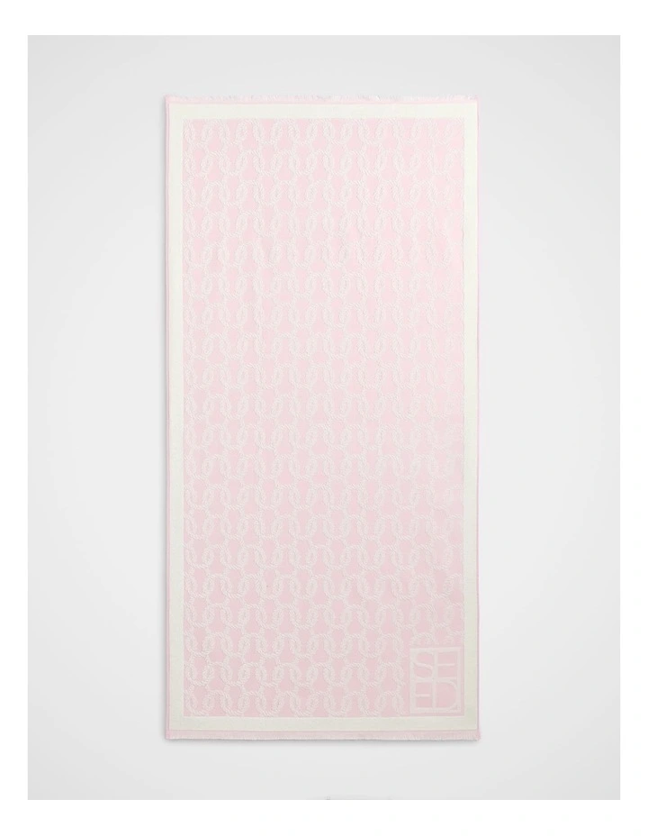Rope Beach Towel in Petal Pink image 1