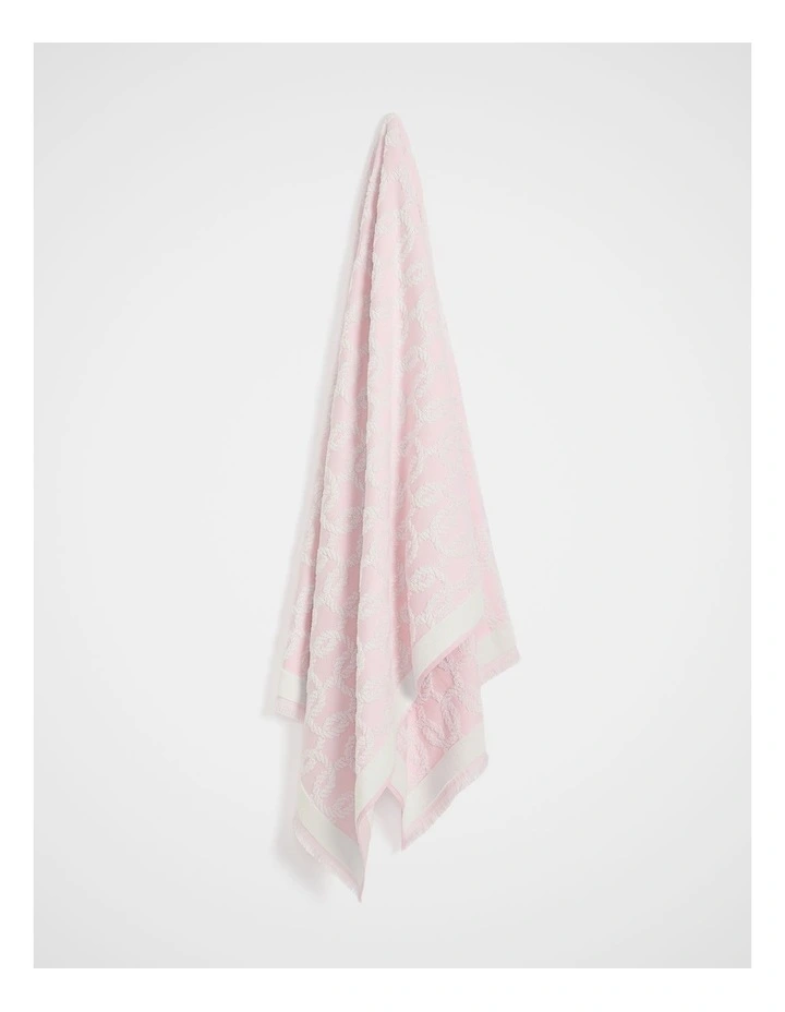 Rope Beach Towel in Petal Pink image 3