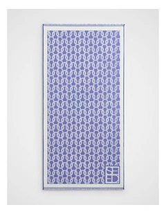 Rope Beach Towel in Sapphire Blue