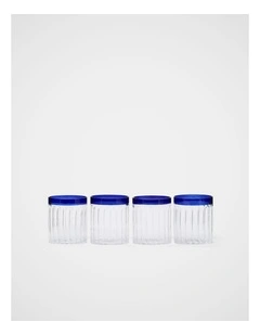 Eleni Tumbler Set Of 4 in Sapphire Blue