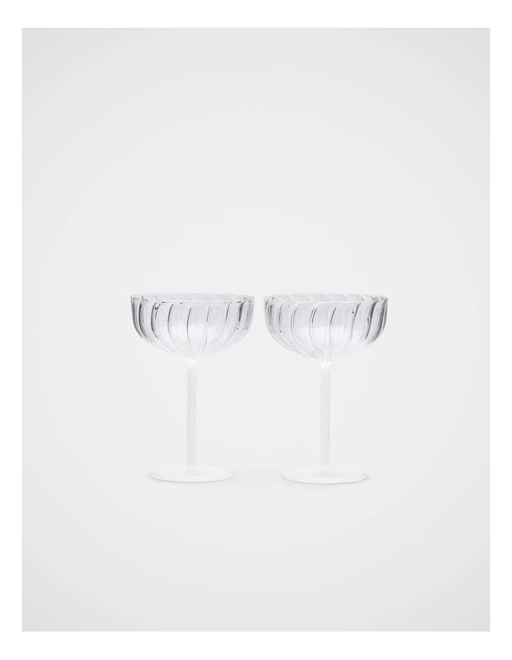 Eleni Martini Glass Set Of 2 in Chalk image 1