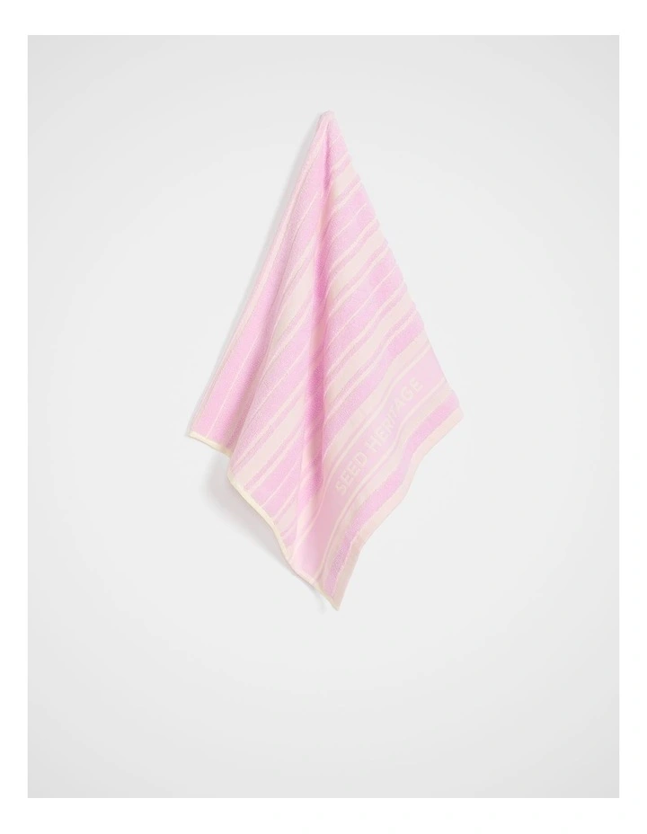 Seed Logo Tea Towel in Petal Pink image 1