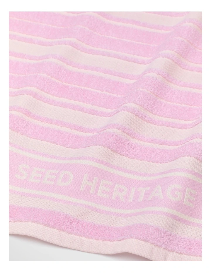 Seed Logo Tea Towel in Petal Pink image 2