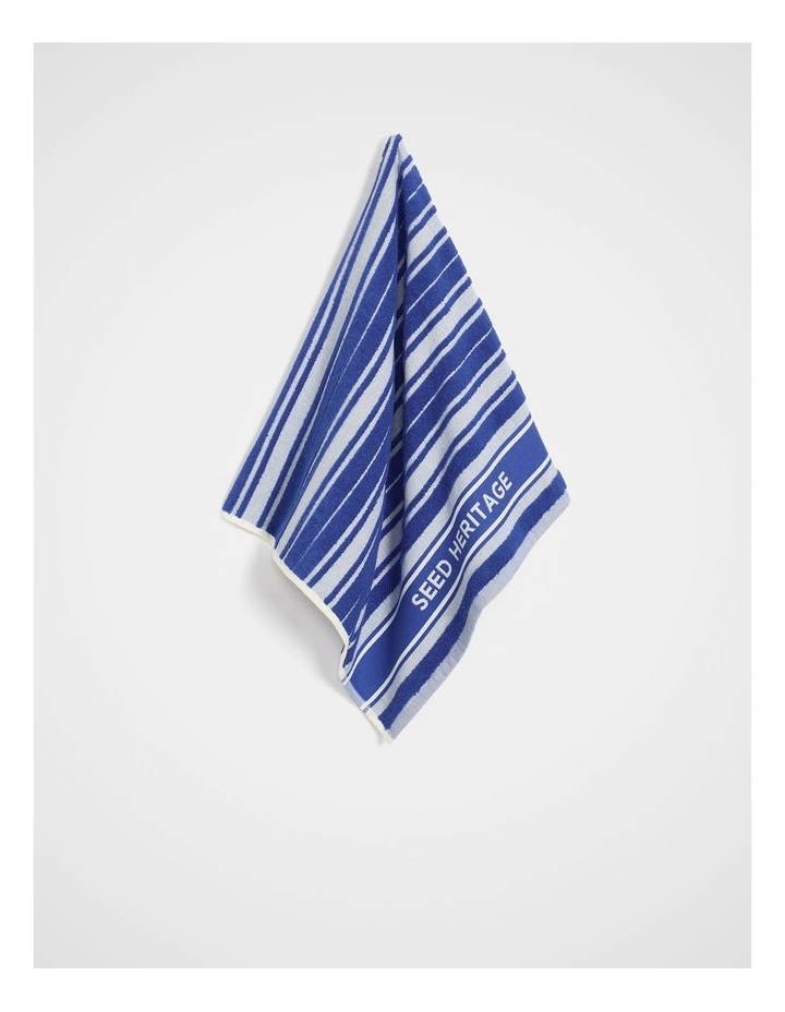Seed Logo Tea Towel in Sapphire Blue image 1
