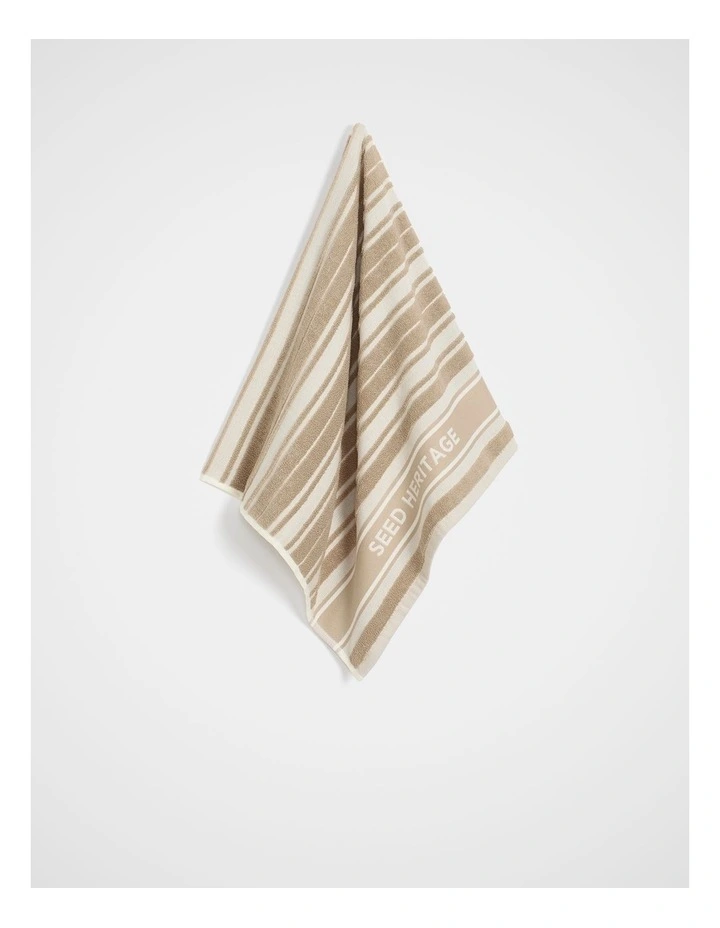 Seed Logo Tea Towel in Warm Sand image 1