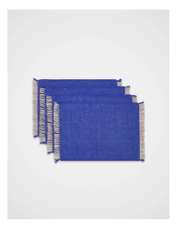 Luca Placemat Set Of 4 in Sapphire Blue image 2