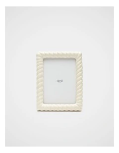 Rope Photo Frame Medium in Chalk