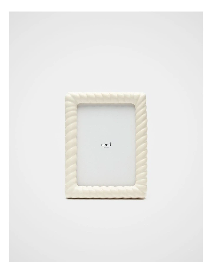 Rope Photo Frame Medium in Chalk image 1