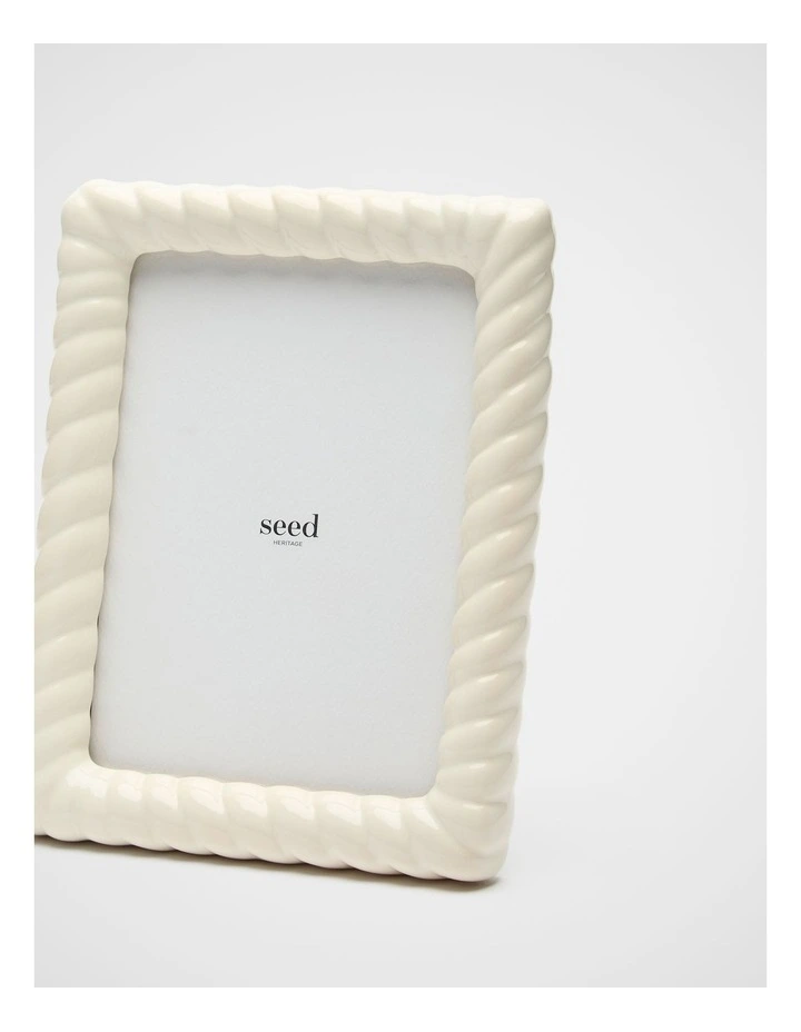 Rope Photo Frame Medium in Chalk image 2