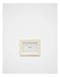 Rope Photo Frame Small in Chalk
