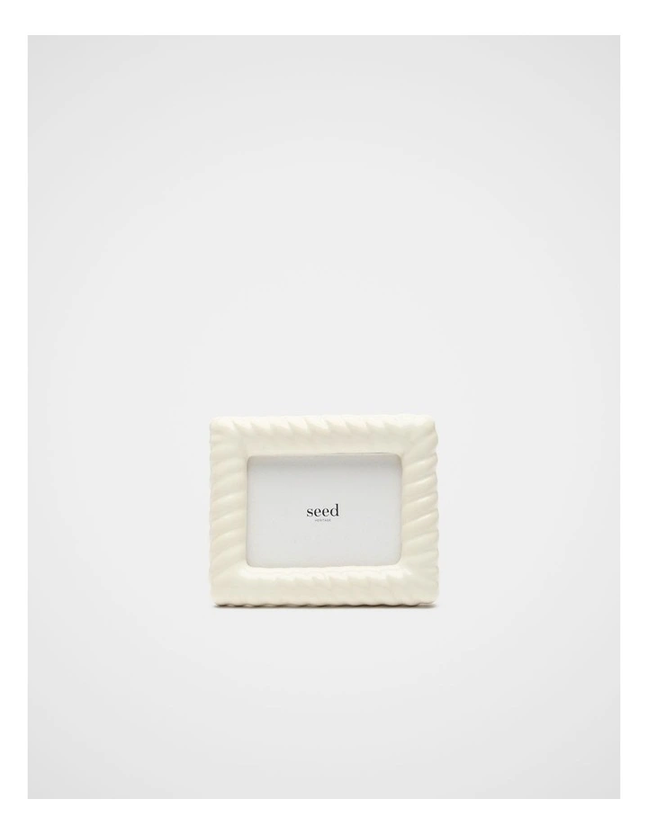 Rope Photo Frame Small in Chalk image 1