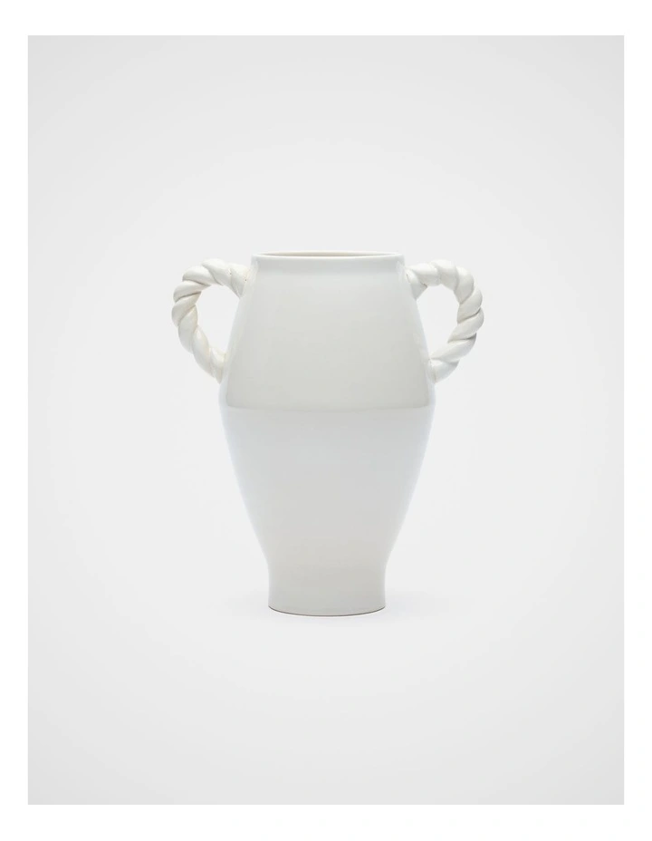 Rope Handle Vase in Chalk image 1